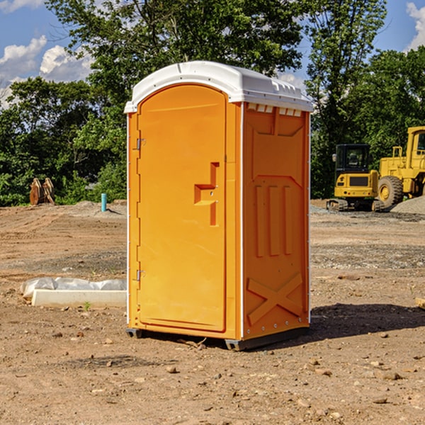 can i customize the exterior of the porta potties with my event logo or branding in Napoleon ND